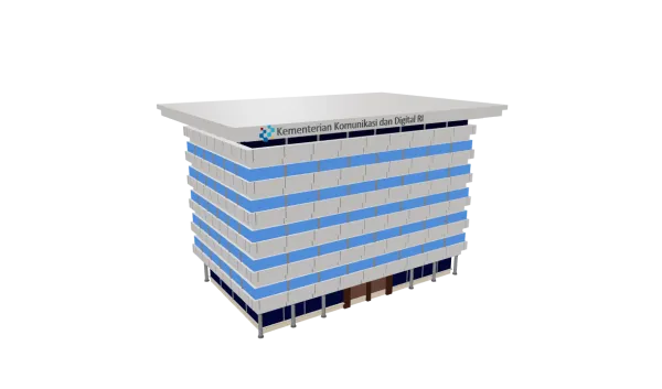 Gedung KOMDIGI RI 3D Model Logo