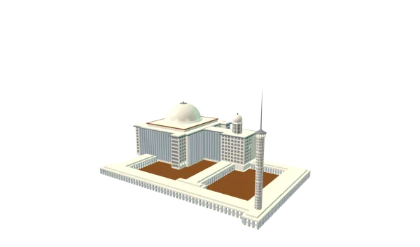 Masjid Istiqlal 3D Model Logo