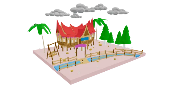 Rumah Gadang 3D Model Logo
